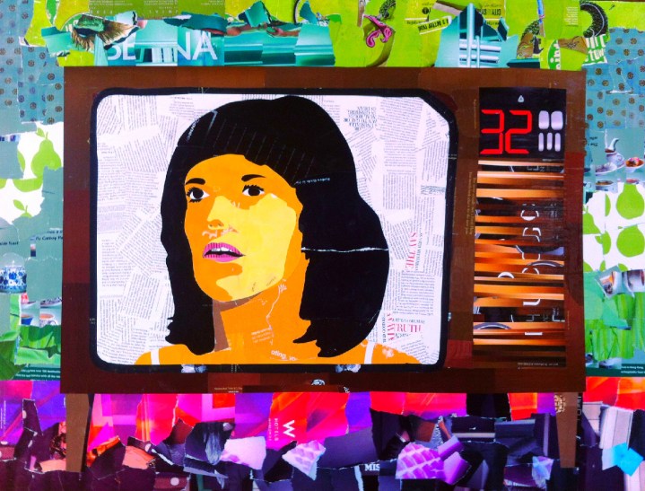 Lindy Chamberlain collage on television