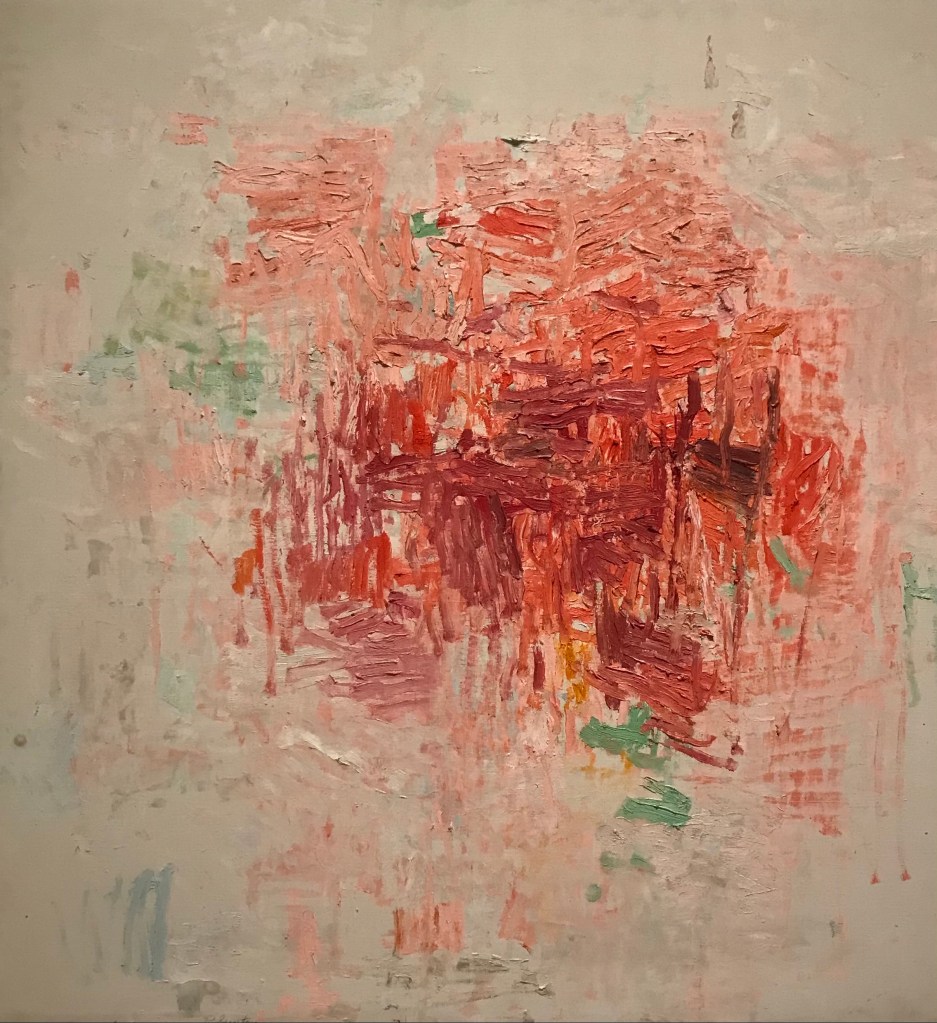 A rare abstract in red by Philip Guston