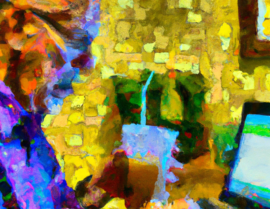 A DALL·E impressionist portrait of art critic Jerry Saltz by OpenAI